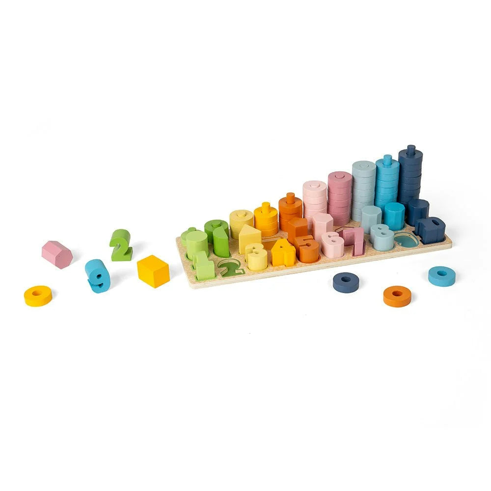 Wooden Counting Puzzle Board 1–10