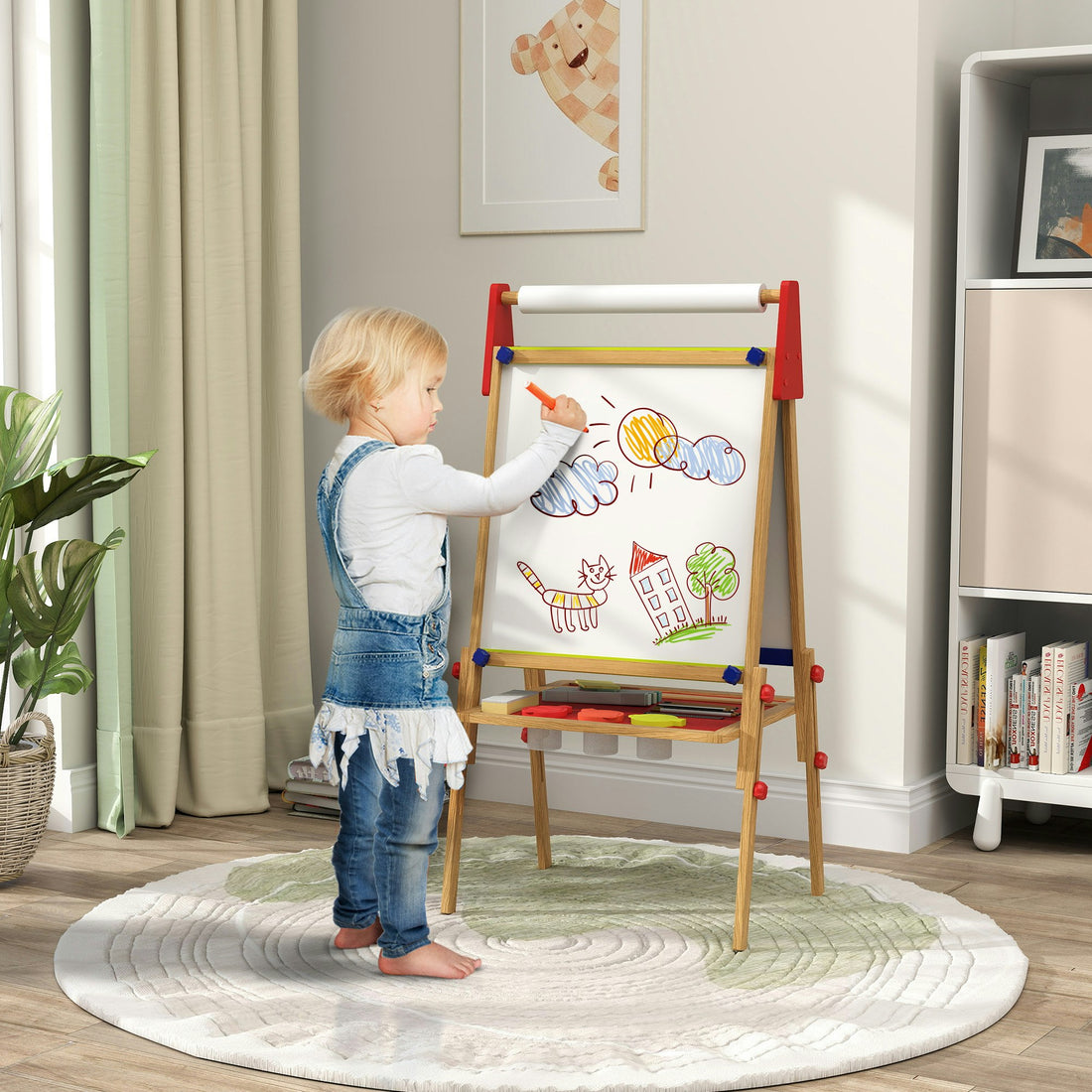 3-in-1 Kids Art Easel with Paper Roll