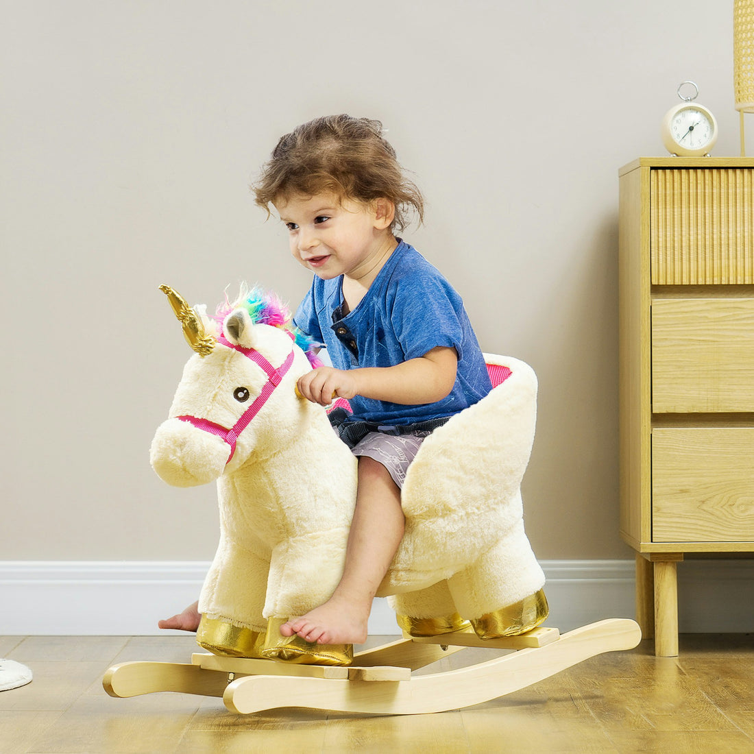 Rocking Unicorn Ride-On with Sound