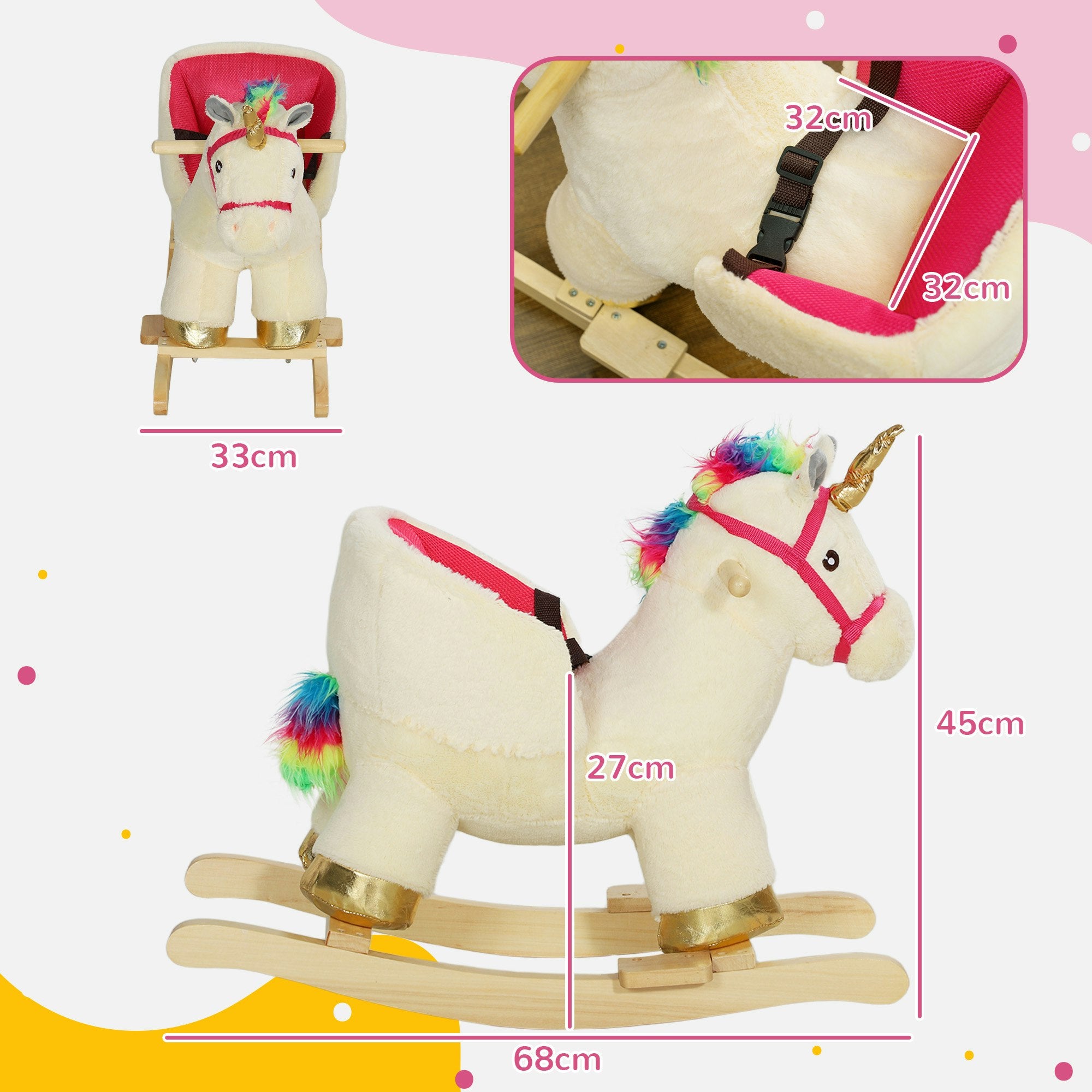 Rocking Unicorn Ride-On with Sound