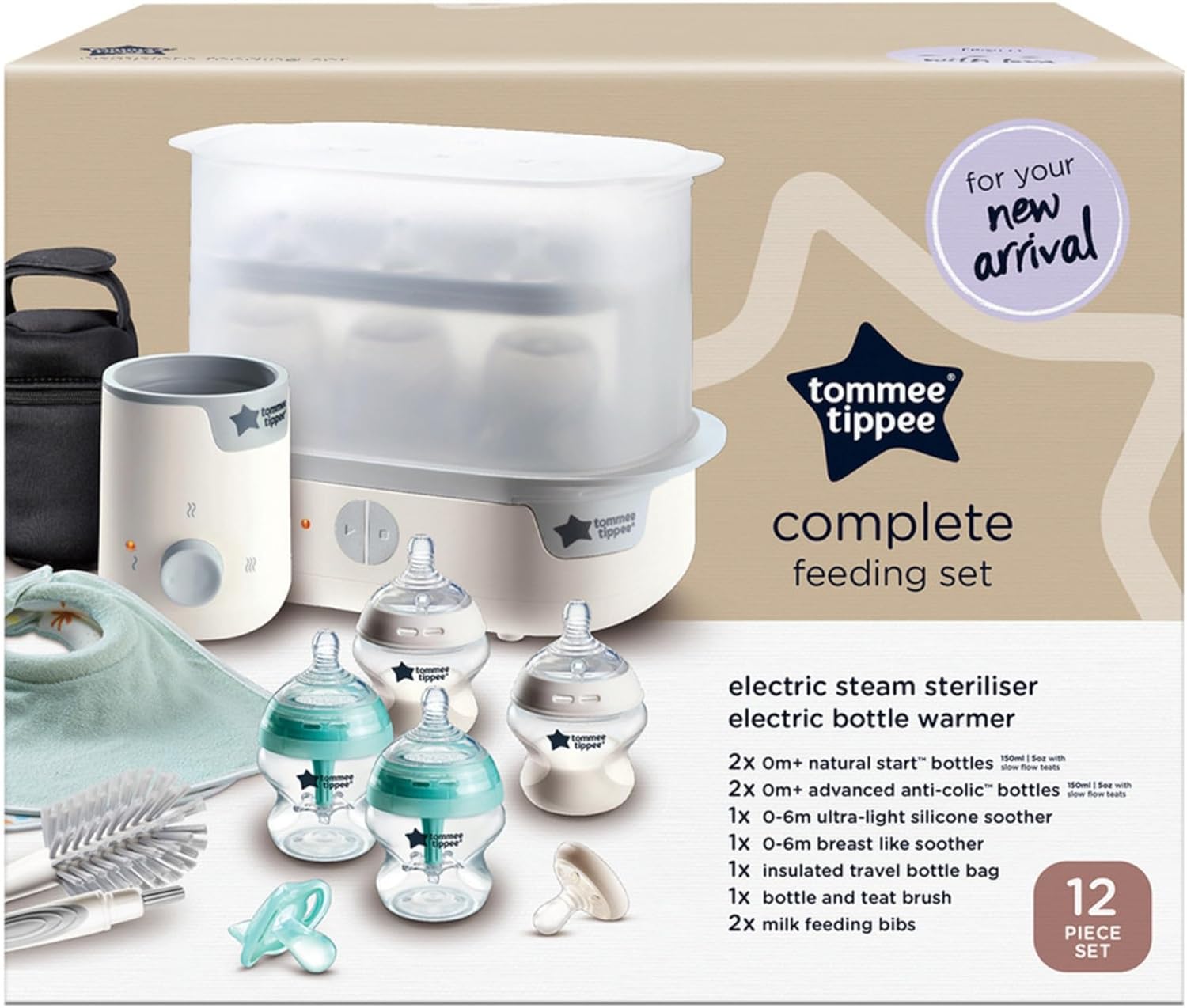 Tommee Tippee Complete Feeding Set with Electric Steriliser & Bottle Warmer